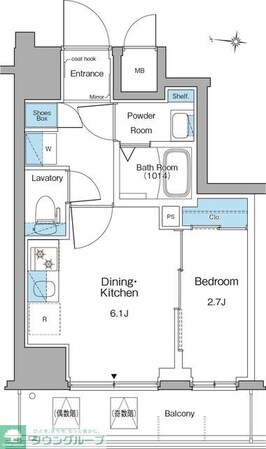 ルフォンリヴェント清澄白河の物件間取画像